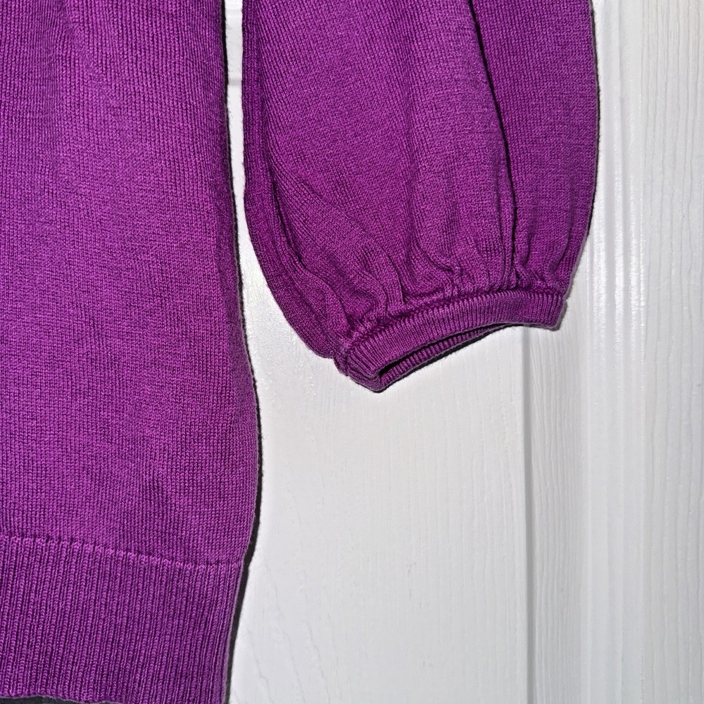 J Jill Wearever Sweater Knit Top M Coastal Grandmother Quiet Luxury Orchid - Picture 8 of 9